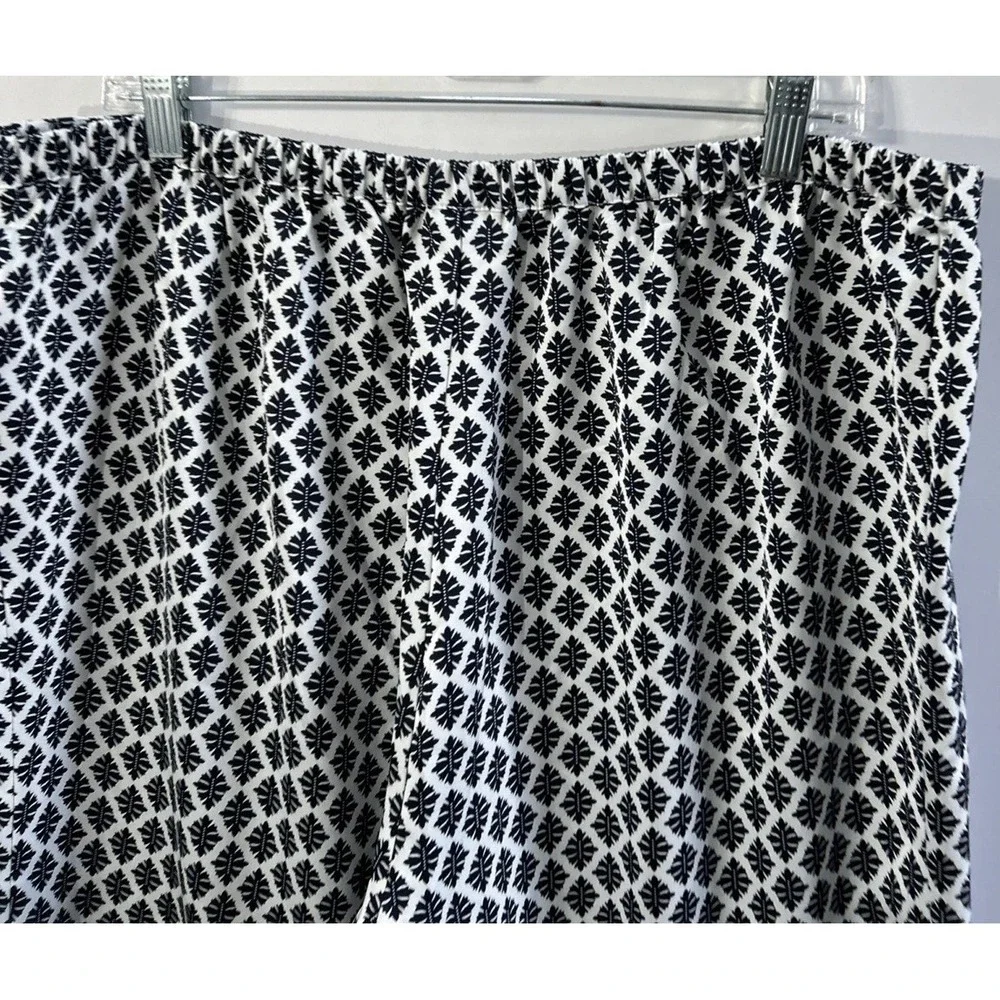 J Jill Womens Pull On Stretch Pants Smooth Fit Full Leg Print Sz XL‎ Tall EC